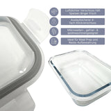 4er-Set Glas-Vorratsbehälter Frischhaltedosen Vorratsdosen Behälter