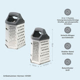 4er-Set Edelstahl-Gemüsereiben L & XL Küchenreiben Handreiben