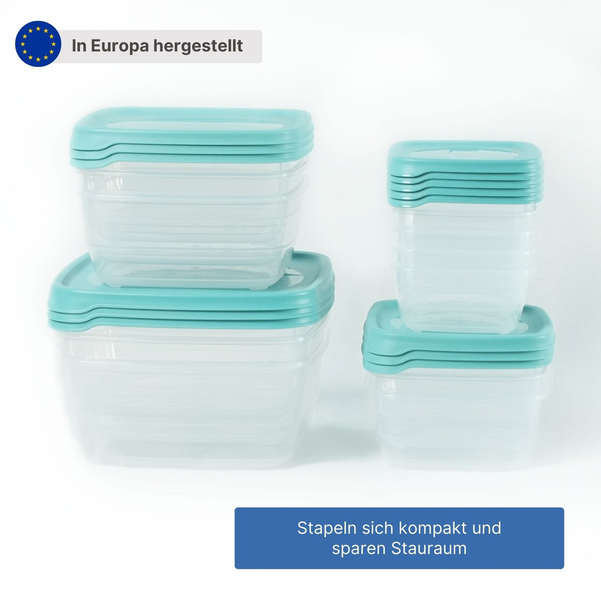 14-tlg. Frischhaltedosen-Set Gefrierdosen Meal-Prep-Dosen Vorratsdosen