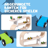 Holz-Rollbahn Kugelbahn Kinderspielzeug Murmelbahn Holzspielzeug