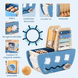 7in1-Aktivitäts-Holzschiff Kinderspielzeug Piratenschiff Motorikspielzeug
