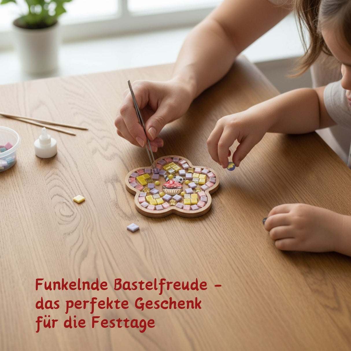 DIY-Mosaik-Bastelset Panda Mosaik-Untersetzer Blumen-Untersetzer