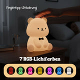 LED-Teddybär-Nachtlicht Kinder-Nachttischlampe Tierlicht Tischleuchte