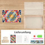 Diamond Painting Serviertablett Blume Servierplatte Holztablett