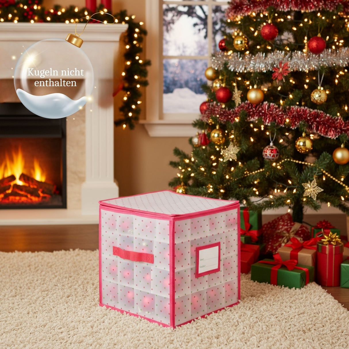 Aufbewahrungsbox für Christbaumkugeln Sortierbox Aufbewahrungstasche