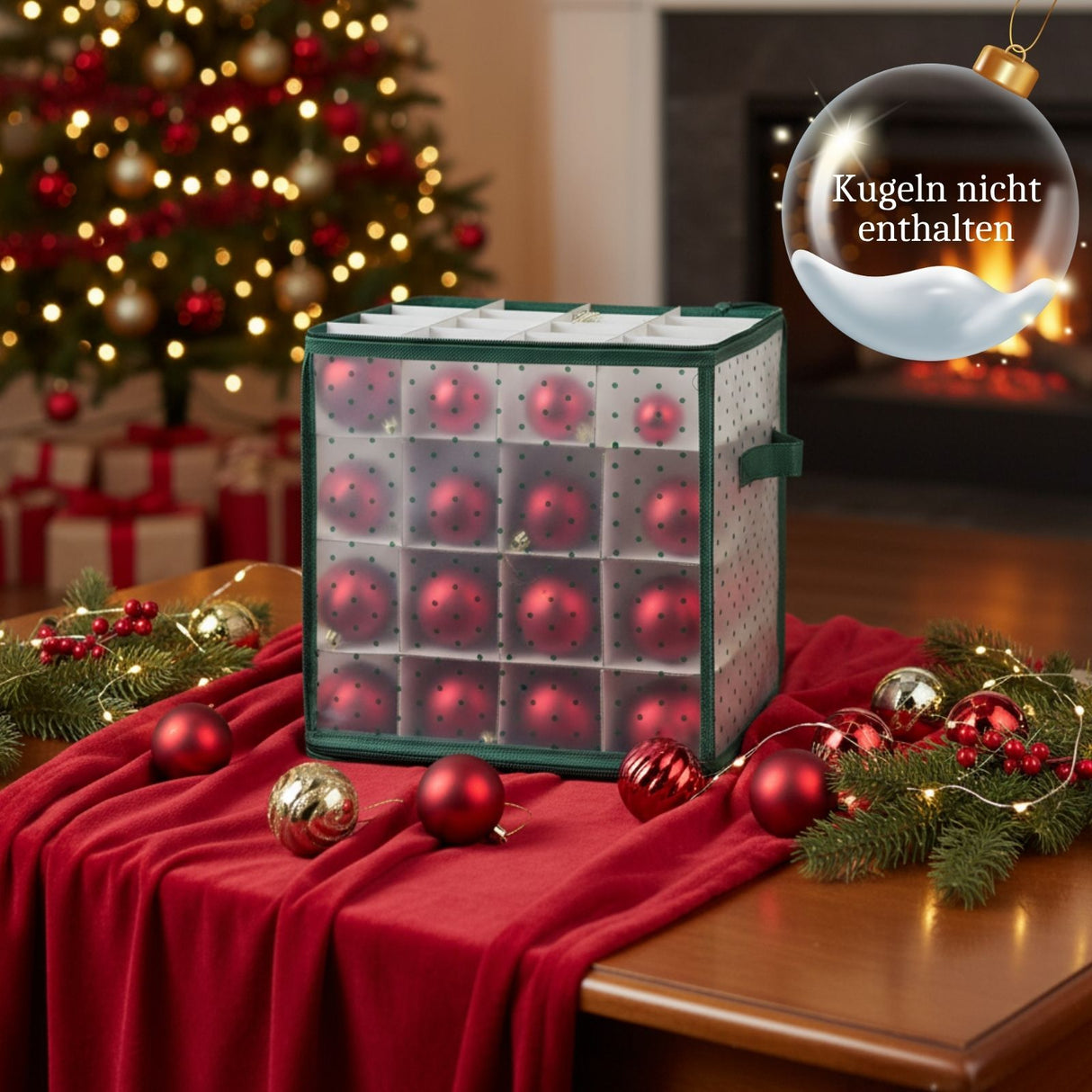 Sortierbox Aufbewahrungsbox für Christbaumkugeln Aufbewahrungstasche