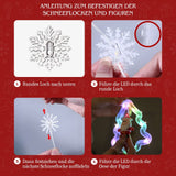 LED Weihnachtslichterkette 3m Lichtvorhang mit Tannenbäumen Leuchtkette