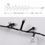 LED Cluster-Lichterkette 3.7m Lichtgirlande Büschellichterkette