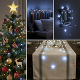 LED Kupferdraht-Lichterkette 2m Deko-Lichter Weihnachtslichterkette