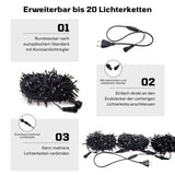 Erweiterbare LED-Lichterkette 9.7m Verlängerung mit Steckverbindung