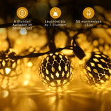 Marokkanische LED Solar Lichterkette 9.3m Orientalische Deko