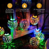 Orientalische Deko 4.8m Marokkanische LED Solar Lichterkette
