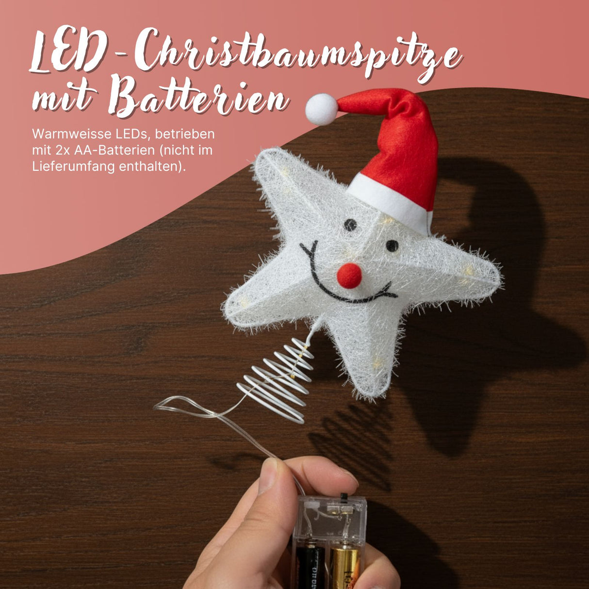 Christbaumspitze Weihnachtsbaumschmuck Weihnachtsdeko LED-Stern