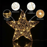 LED-Dekostern 3D Leuchtstern Drahtstern Weihnachtsstern Metallstern