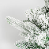 Weihnachtsbaum 45cm mit Schnee und LED Kunsttanne Tisch-Christbaum