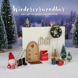 25-tlg. Wichteltür-Set Miniaturwelt Weihnachtsdeko Elfentür-Zubehör