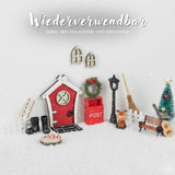 24-tlg. Wichteltür-Set Miniaturwelt Weihnachtsdeko Elfentür-Zubehör