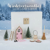 17-tlg. Wichteltür-Set Weihnachtsdeko Miniaturwelt Elfentür-Zubehör