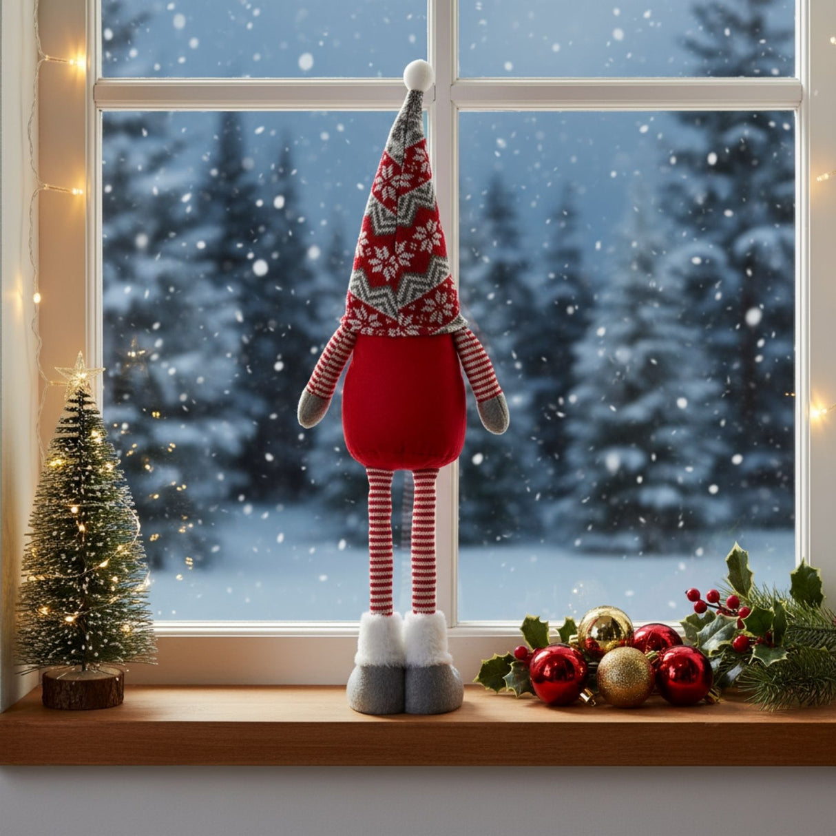 Stehfigur Wichtel Deko-Wichtel Weihnachtswichtelfigur Wichteldekofigur