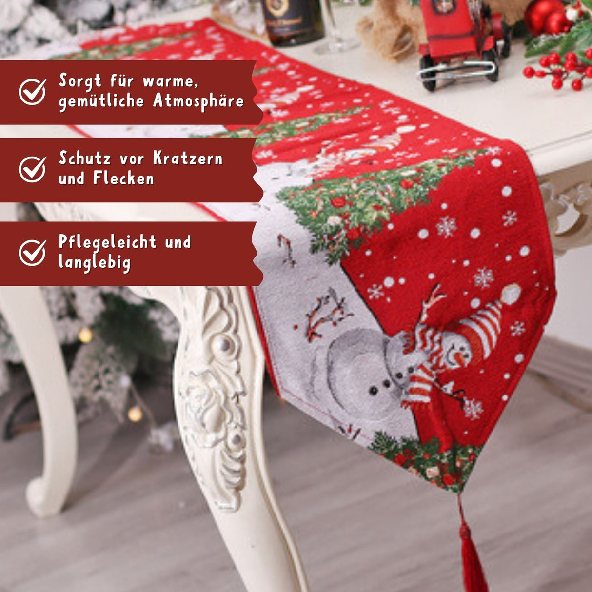 Tischläufer Tischdecke Tischdeko Weihnachtsdeko Deko-Läufer Tischband