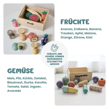 Holz-Kaufladen mit Zubehör Kinder Marktstand Kaufmannsladen