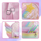 Kinderrucksack mit Flügeln Kindergartenrucksack Glitzer-Rucksack