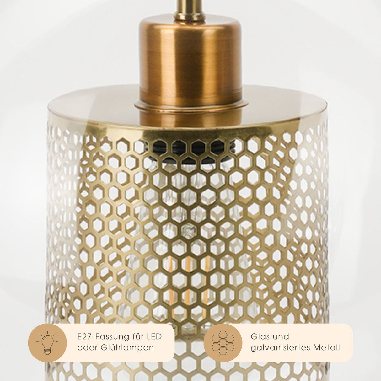 Glas-Deckenleuchte Hängeleuchte Deckenlampe Hängelampe Pendelleuchte