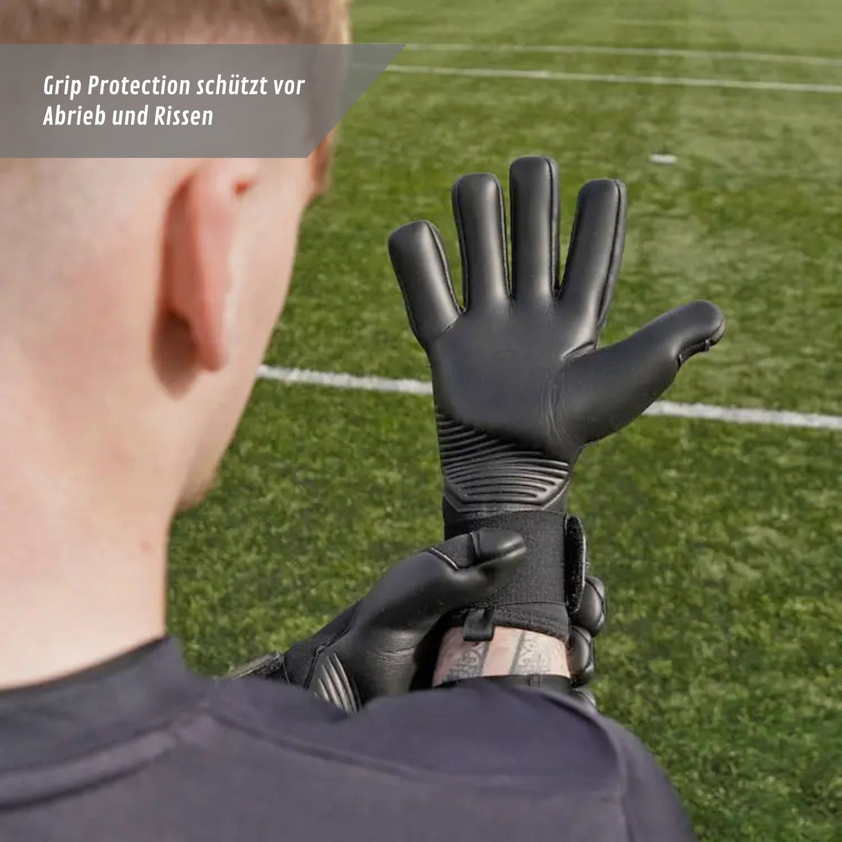 Fussballhandschuhe Invictus Black Gold Gr. 7 Torwart Goalie Handschuhe