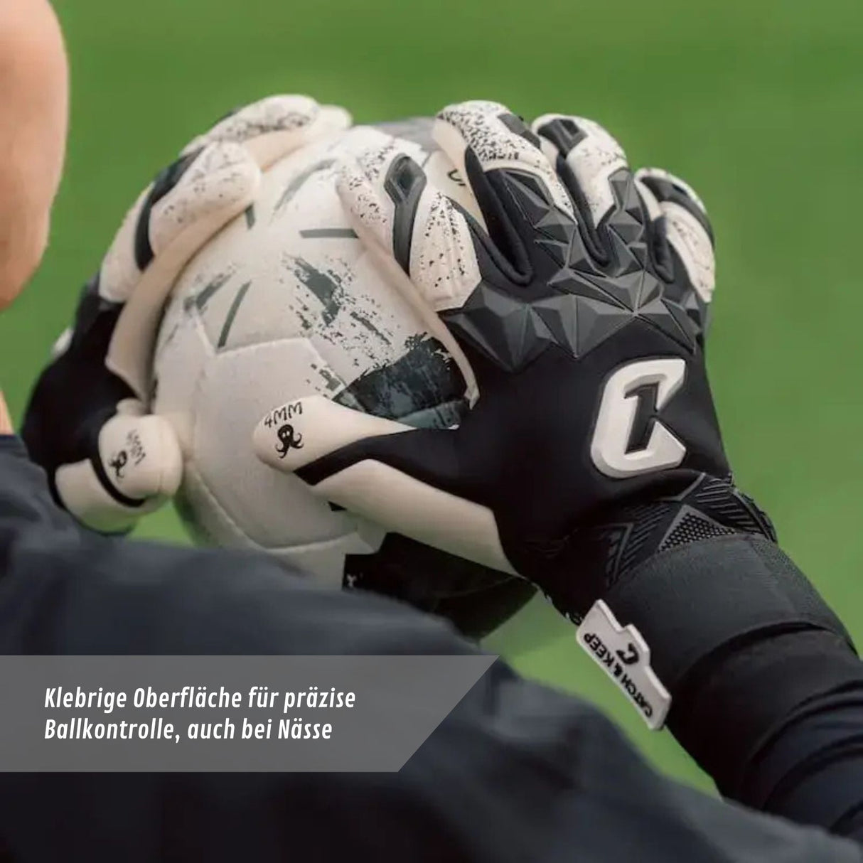 Fussballhandschuhe Pulse X Black Gr. 9.5 Torwart Goalie Handschuhe