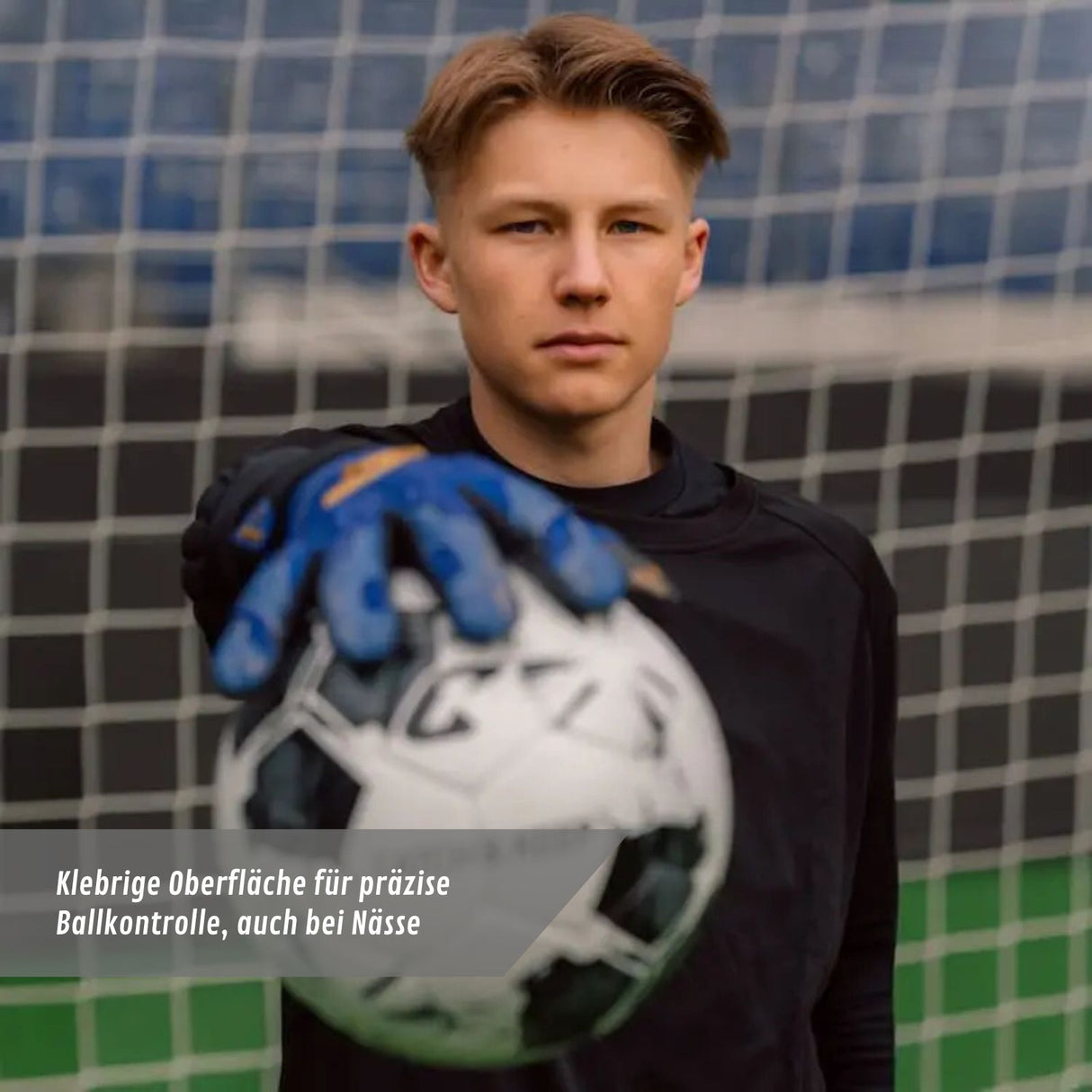 Fussballhandschuhe Pulse X Blue Gr. 7 Torwart Goalie Handschuhe