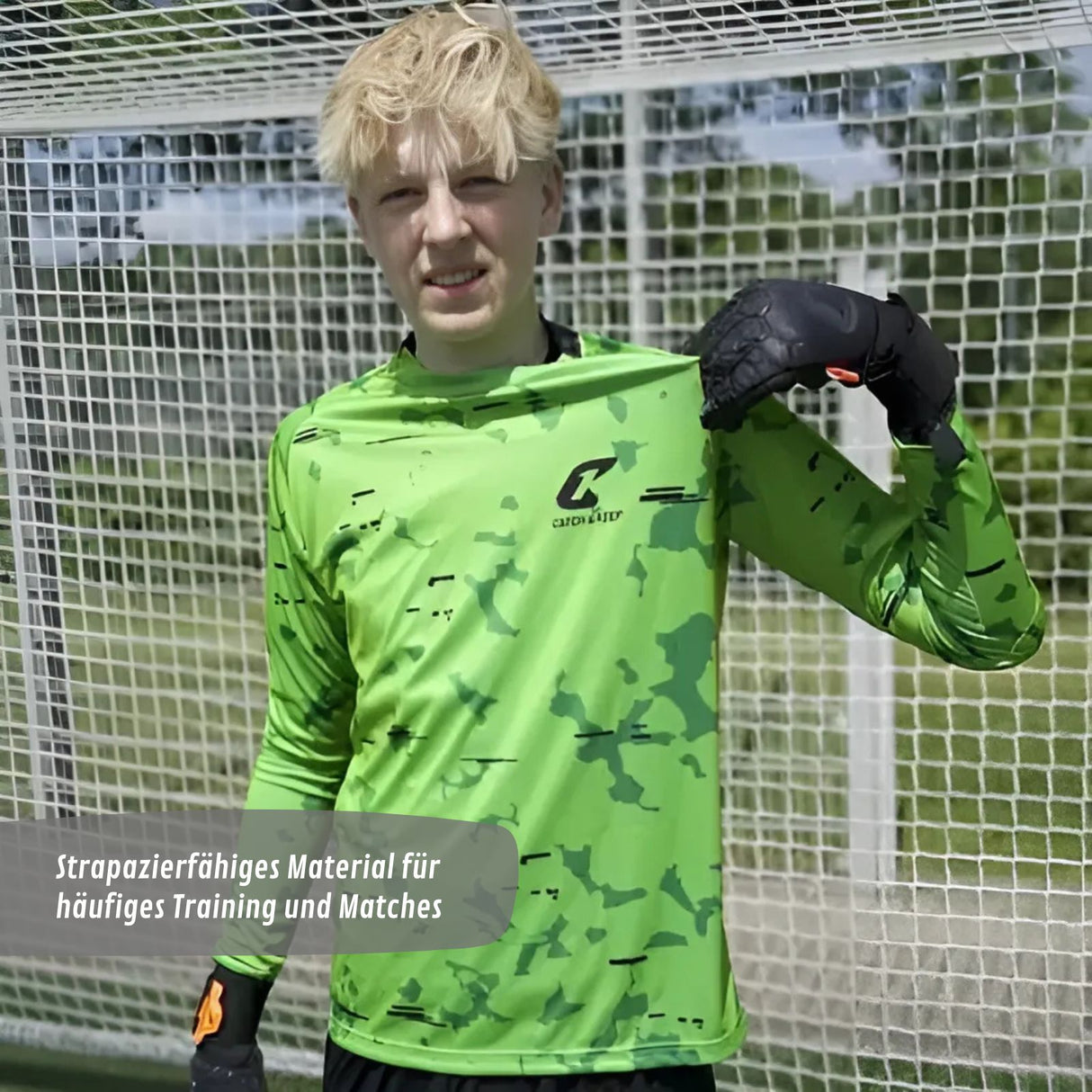 Trikot Green Camou Protection Torwarttrikot Gr. 140 Fussball Shirt