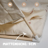 Spielzelt mit Lampe Kinderzelt Kuschelzelt Tipi für Kinder Indoor-Zelt