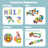 294-tlg. Magnetbahn Magnetische Kugelbahn Magnetbausteine Murmelbahn