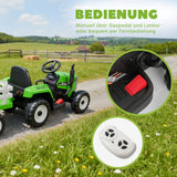 Elektro-Traktor für Kinder Elektroauto mit Anhänger Kinderfahrzeug