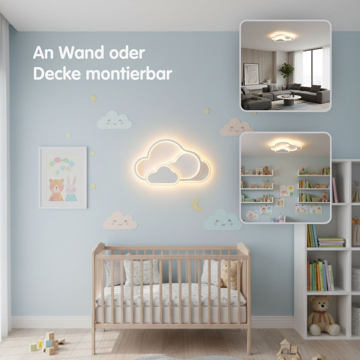 LED Wolken-Deckenleuchte Deckenlampe Lampe Wohnzimmerlampe Leuchte