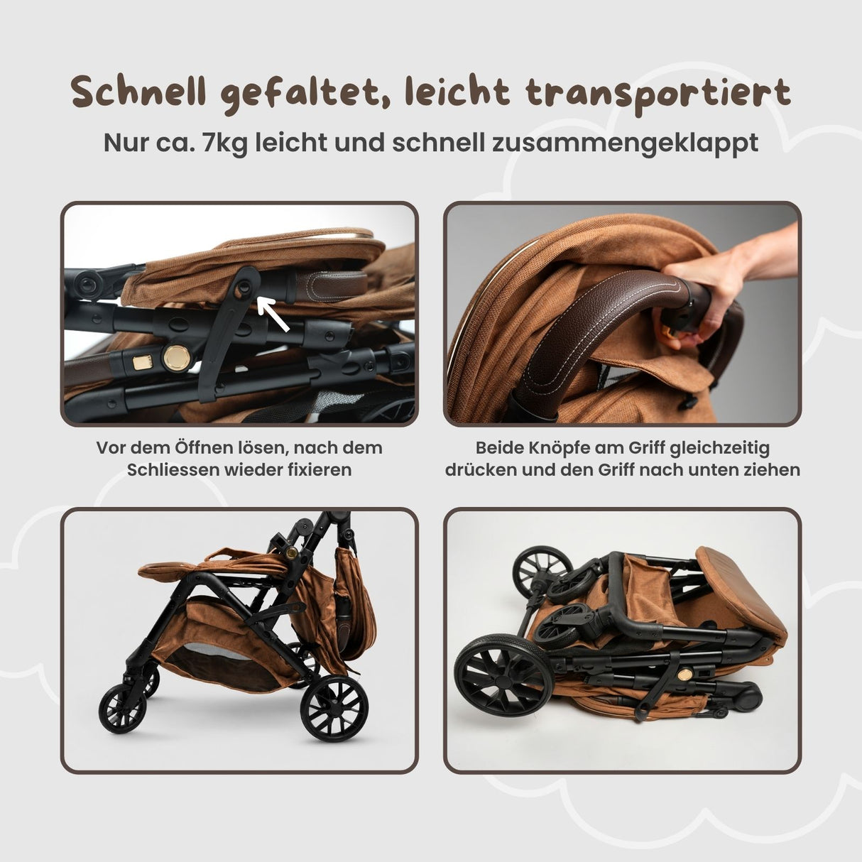 Kinderwagen Reisebuggy Stroller Kinderbuggy Babywagen Klappbuggy