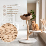 Kratzbaum mit Korb Kletterbaum Katzenbaum Katzenspielzeug Kratzmöbel