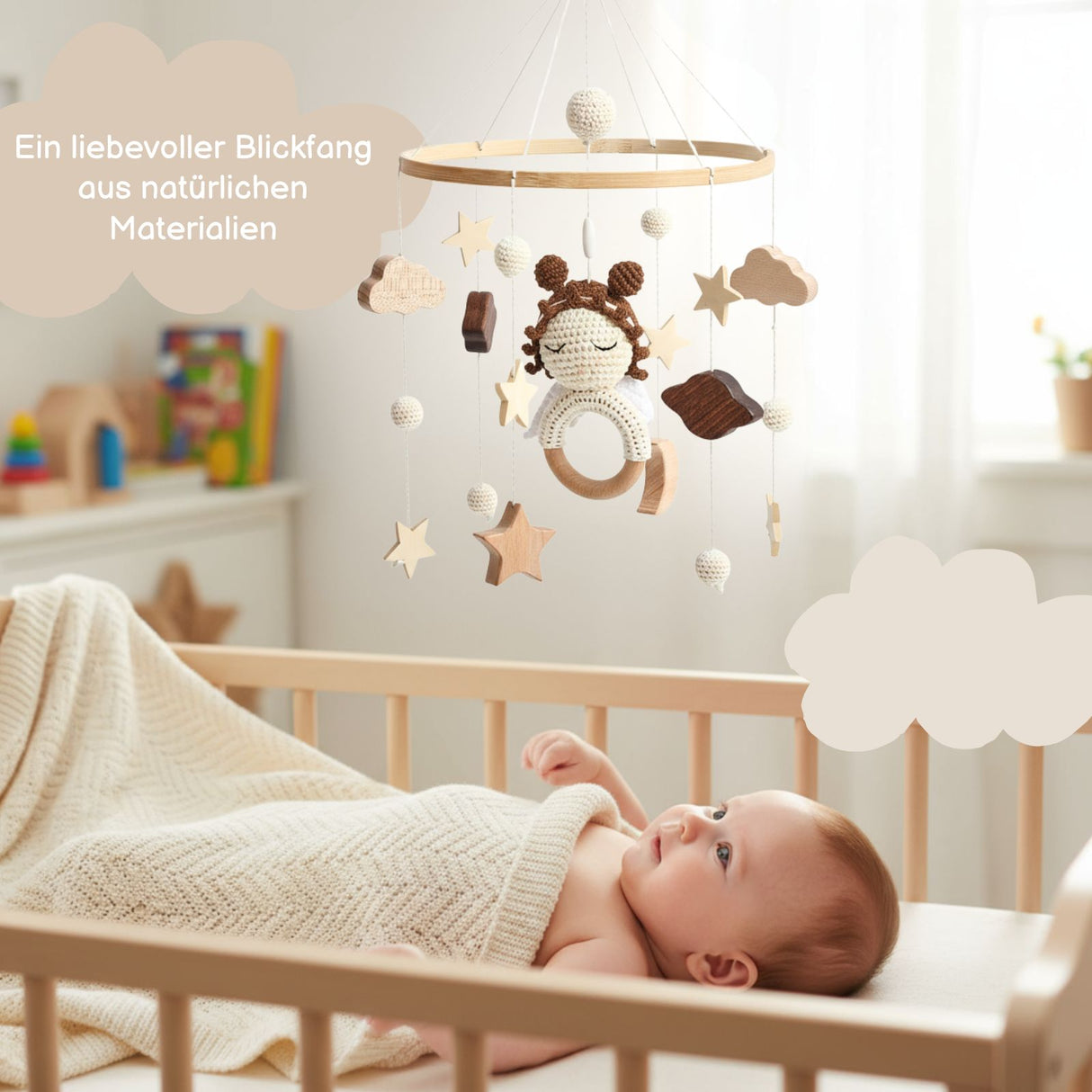 Babymobile Engel Hängemobile Mobile Babyspielzeug Schlafmobile