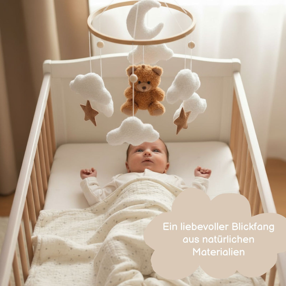 Babymobile Teddybär Hängemobile Mobile Babyspielzeug Schlafmobile