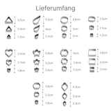 30-tlg. Ausstechformen-Set Keks- und Guetzli-Ausstecher Gebäckform