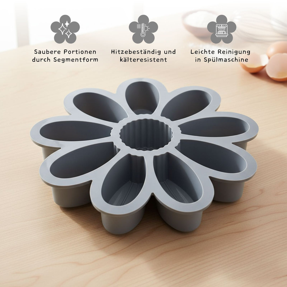 Silikonform Sonnenblume Backform Kuchenform Motivform Schokoladenform
