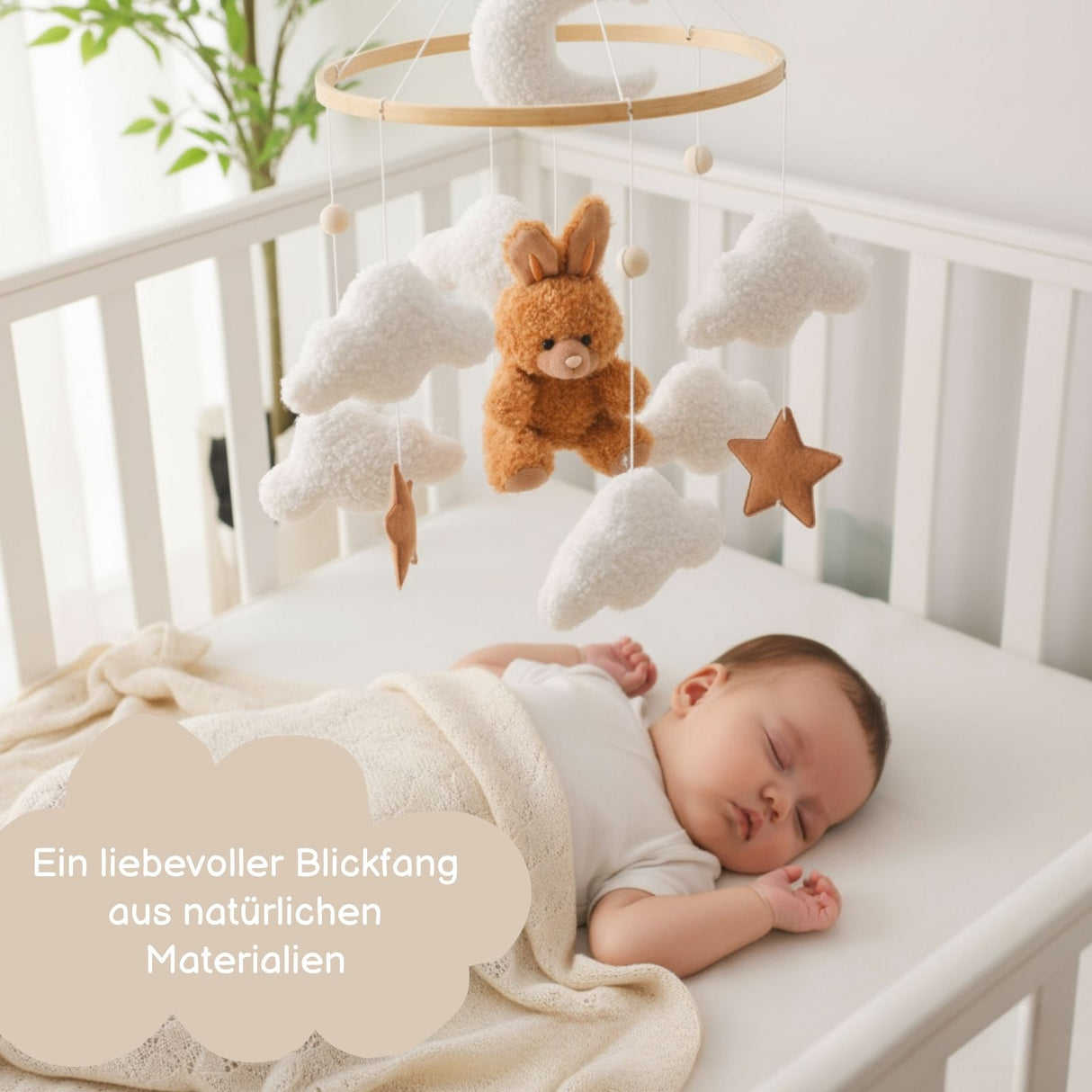 Babymobile Hase Hängemobile Mobile Babyspielzeug Schlafmobile
