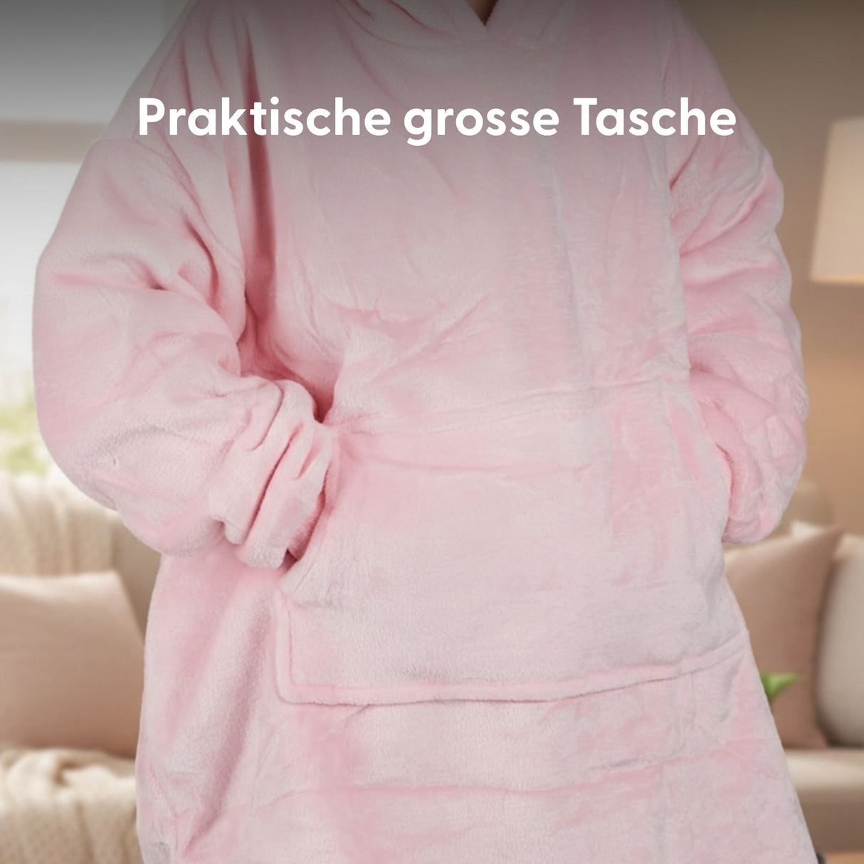 Oversize Hoodie Kuschelhoodie Hoodie-Decke Kuscheldecke mit Ärmeln