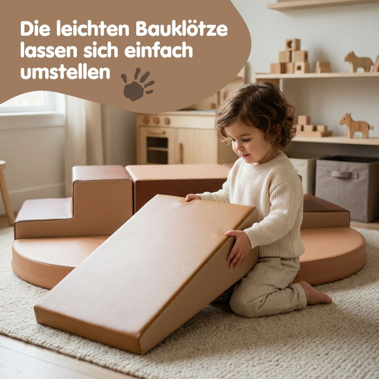 6-tlg. Softbausteinset Softplay-Bausteine Eckkletterer für Kinder