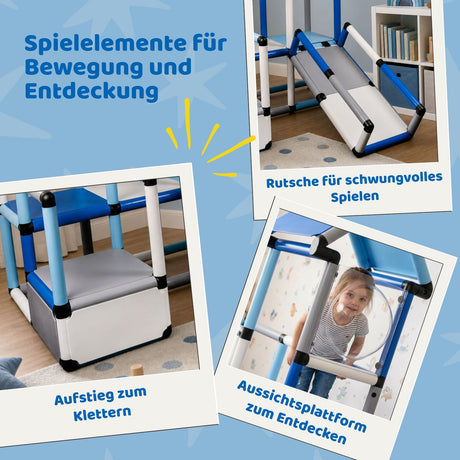Klettergerüst für Kinder mit Rutsche Kletterturm Spielturm Spielplatz