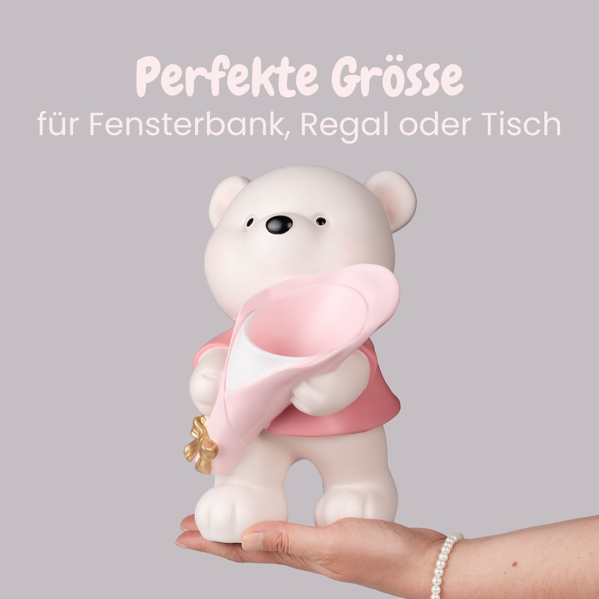 Stehender Bär-Vase Blumenarrangement Dekoration Wohnaccessoire