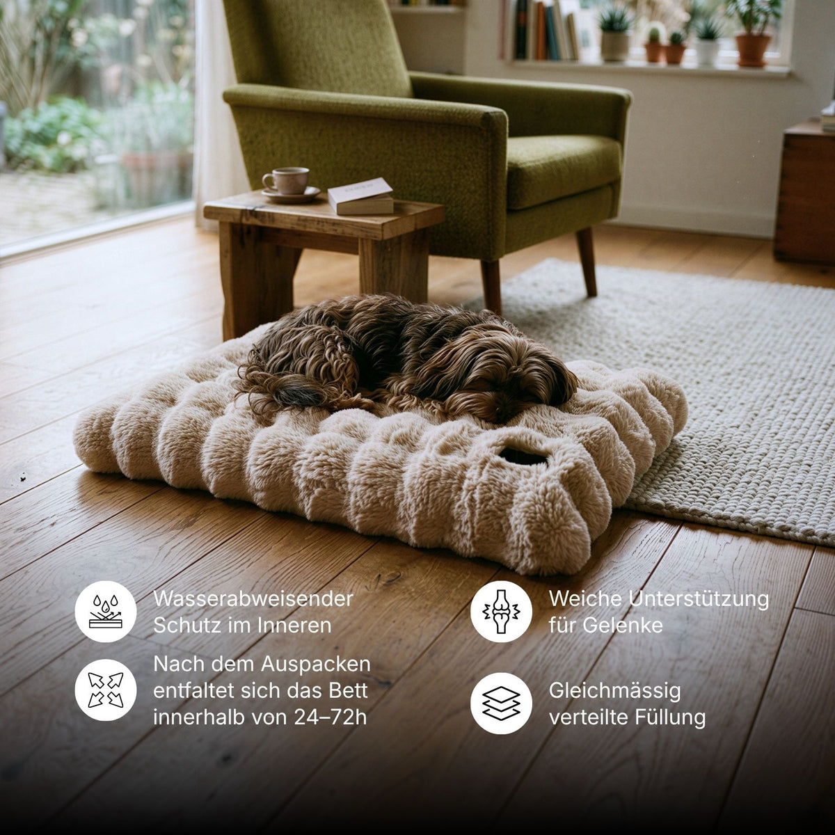Kuschelbett Grösse M Hundebett Hundekissen Haustierbett Schlafplatz