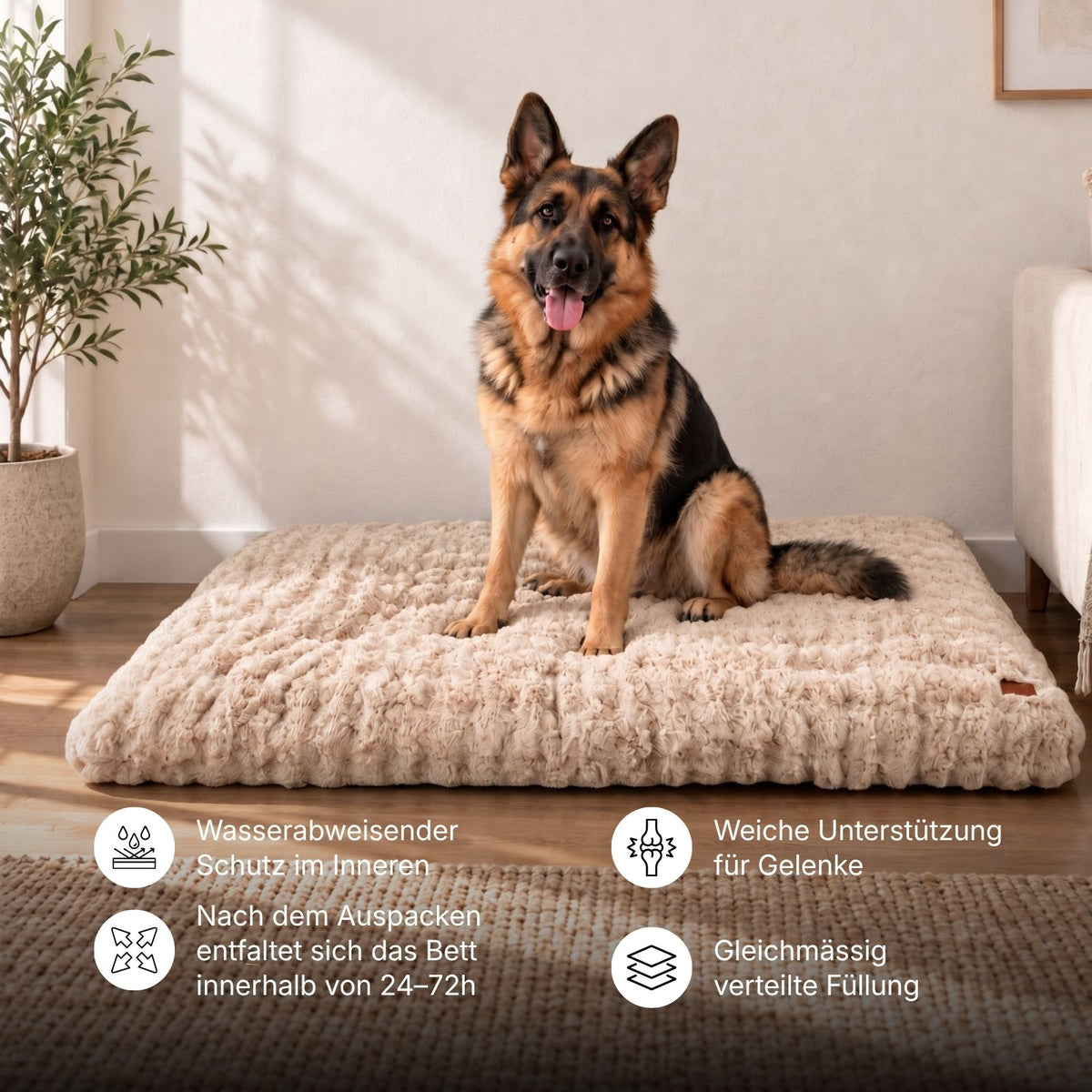 Kuschelbett Grösse 3XL Hundebett Hundekissen Schlafplatz Haustierbett