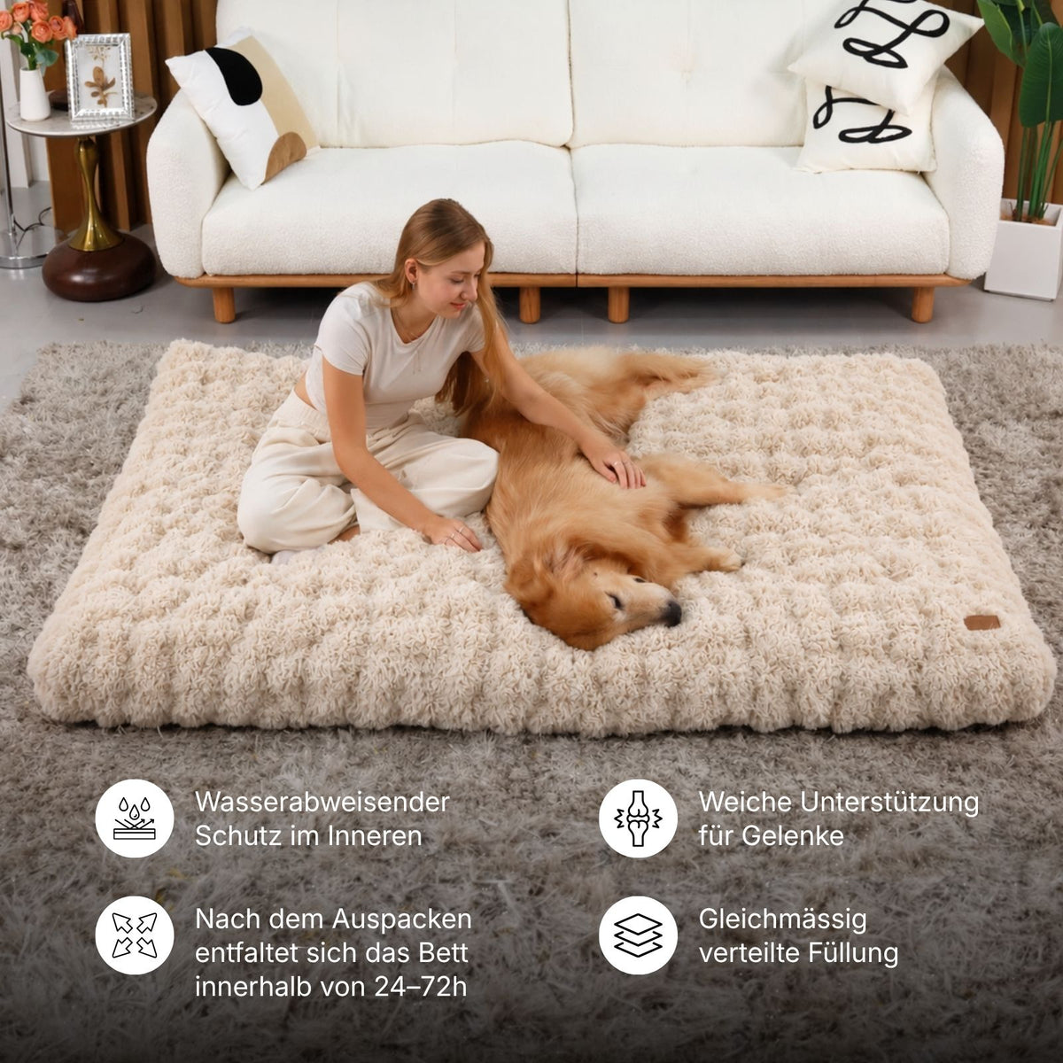 Kuschelbett Grösse 4XL Hundebett Schlafplatz Hundekissen Haustierbett
