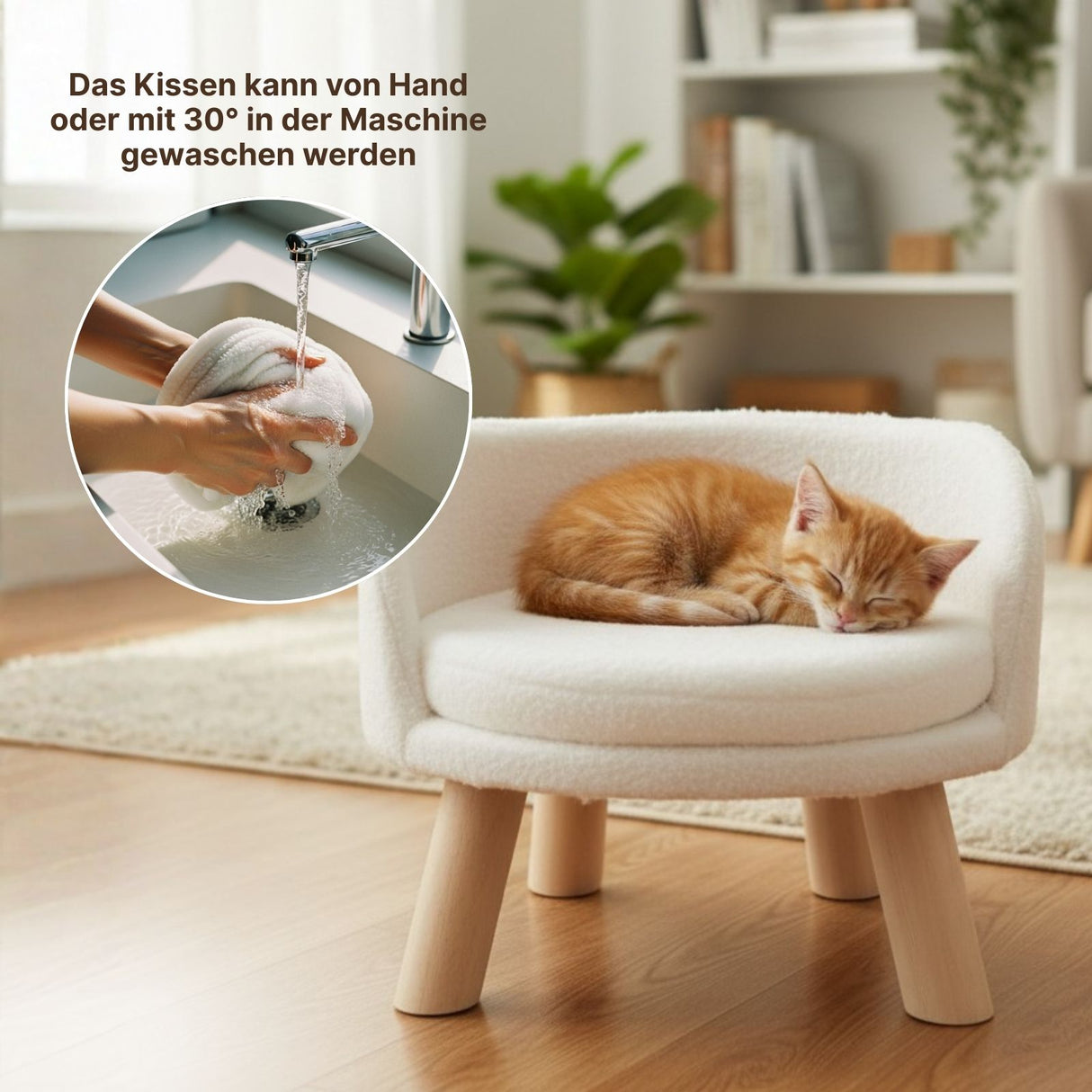 Katzenbett Grösse L mit Kissen Hochbett Liegeplatz Katzensofa